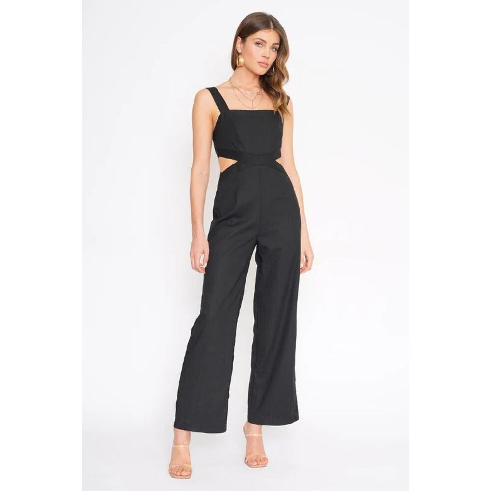 Hamilton Side Cut Out Wide Leg Jumpsuit Large - Picture 2 of 14